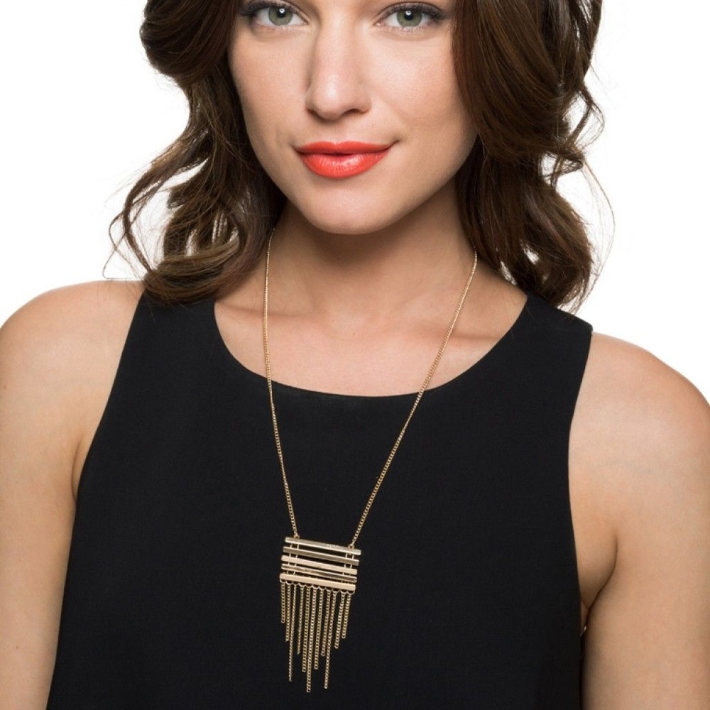 BaubleBar Gold Dangle Necklace, LIKE NEW